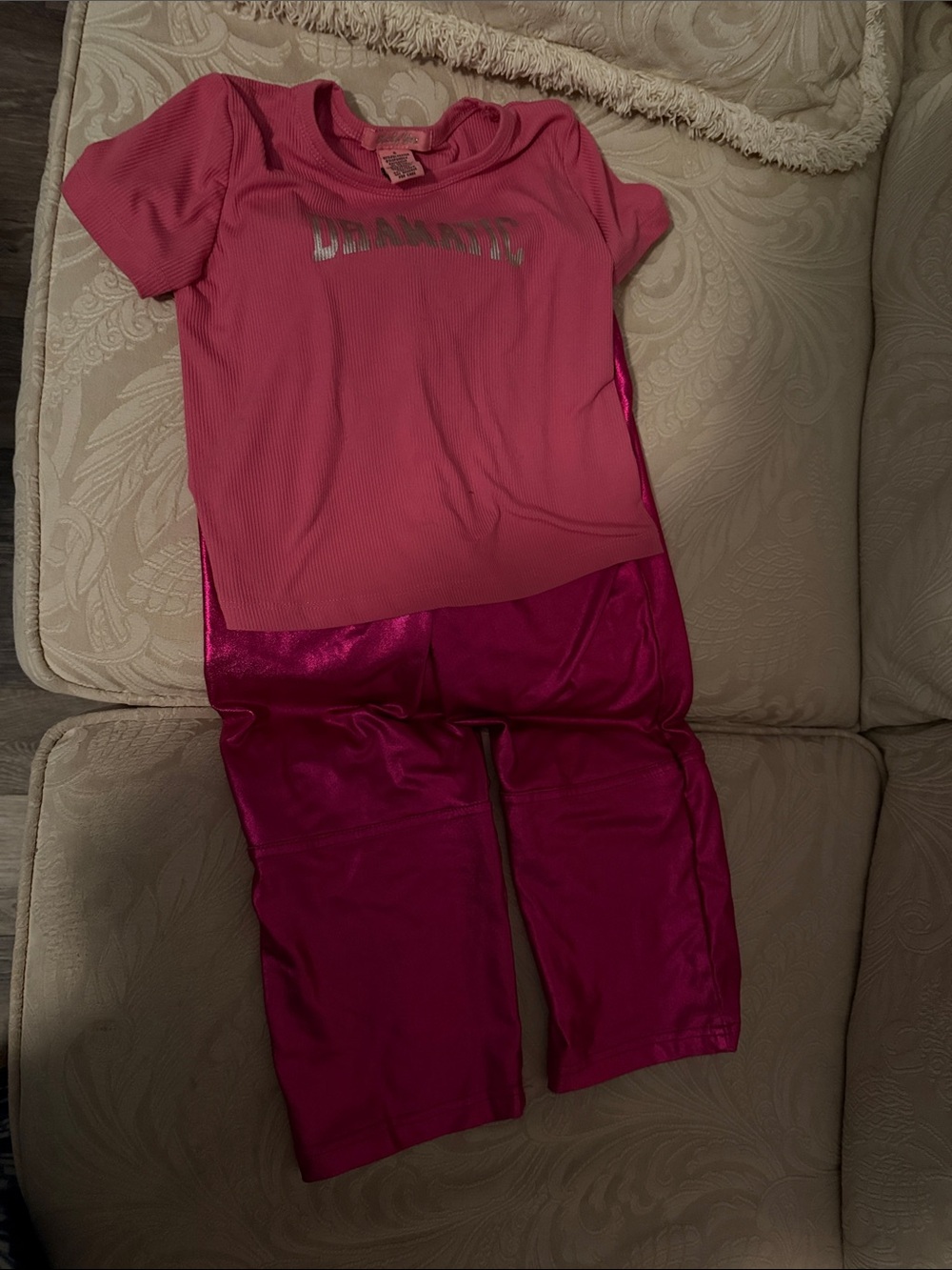Kids Two-Piece Pink Pant Set